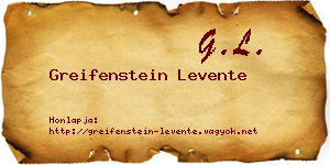 Greifenstein Levente névjegykártya