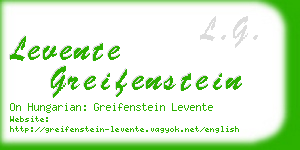 levente greifenstein business card